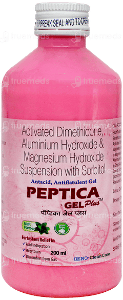 Peptica Plus Mint Flavour Sugar Free Gel 200ml Peptica Plus Mint Flavour Sugar Free Gel 200ml